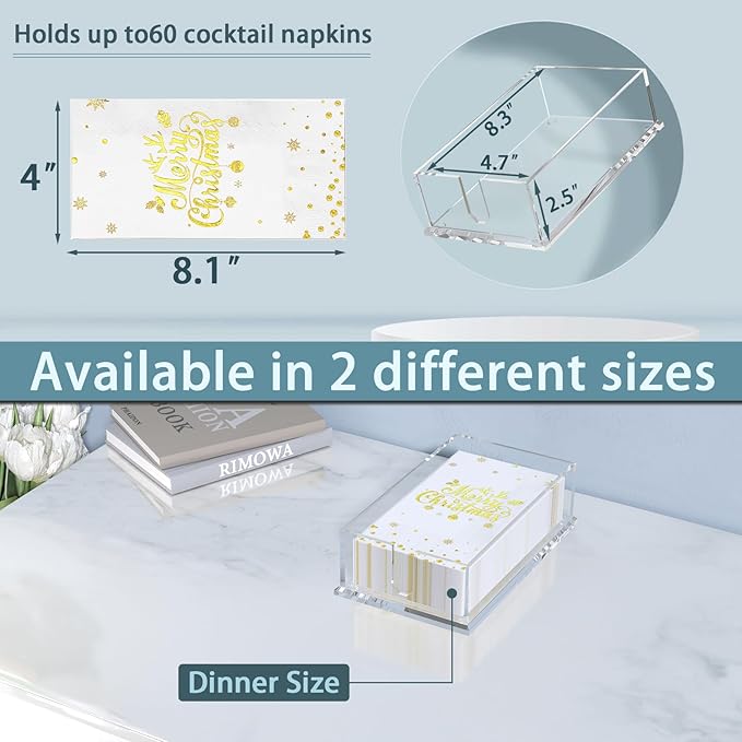 Napkin Holder for Table, Acrylic Guest Towel Holder for Bathroom, Buffet Napkin - Image 6