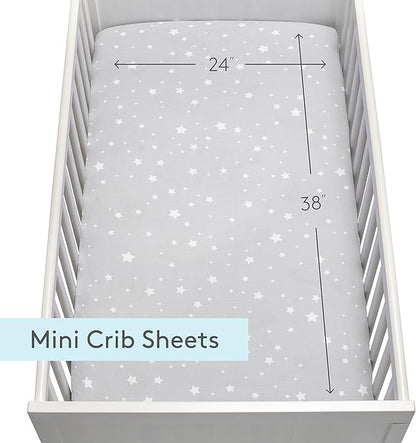 Newton Baby Fitted Mini Crib Sheets | Organic Muslin Cotton, Breathable & Soft - Image 5