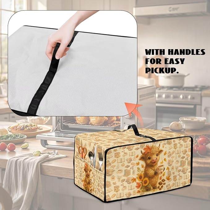 Toaster Oven Dust Cover Dustproof Convection Microwave Ovens Cover - Image 4