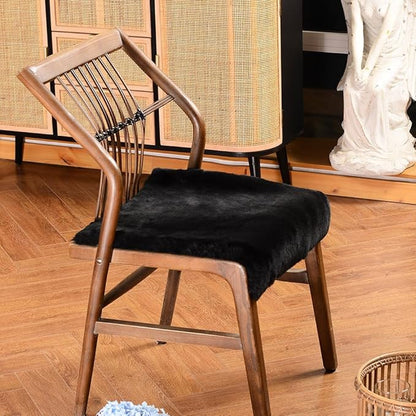 LLB Sheepskin Chair Covers Office Chair Cushion Dining Room Chair Pads Desk - Image 2