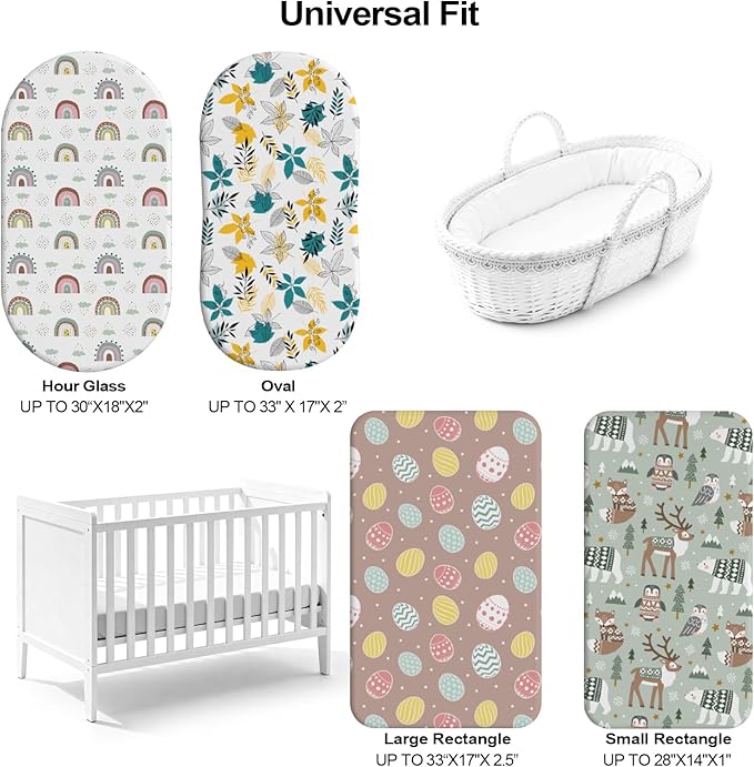 Baby Bassinet Sheets for Baby Boy Girls, Baby Delight, Angelbliss - Image 4