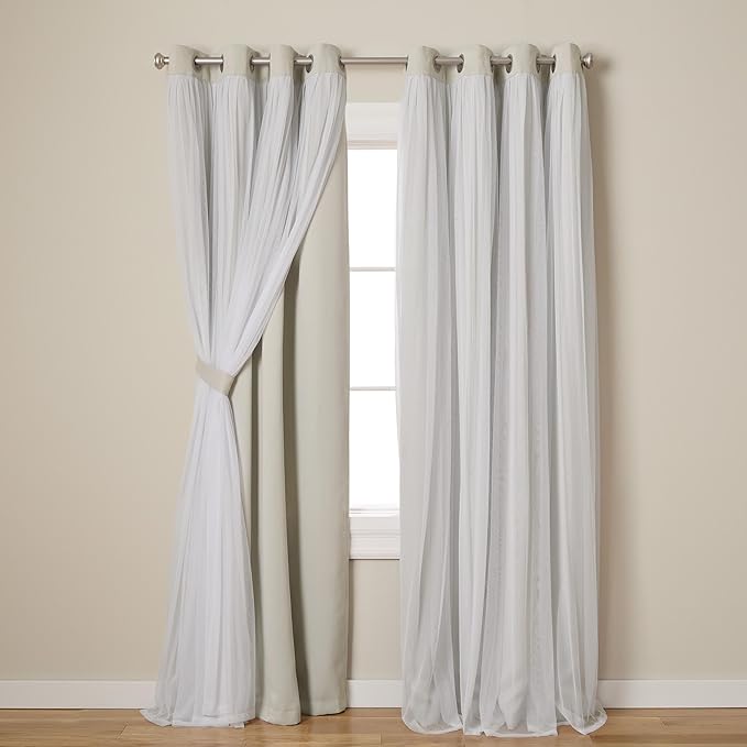TOWN & COUNTRY LUXE Talia Double Layer Indoor Curtains, Sheer and Room by TOWN+%26+COUNTRY+LUXE