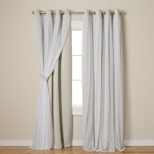 TOWN & COUNTRY LUXE Talia Double Layer Indoor Curtains, Sheer and Room by TOWN+%26+COUNTRY+LUXE