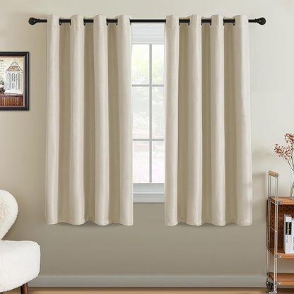 H.VERSAILTEX 90% Blackout Linen Curtains 63 Inches Long by HVERSAILTEX