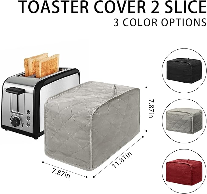 Toaster Cover 2 Slice, Bread Dust Cover & Fingerprint Protection-Polyester & - Image 2