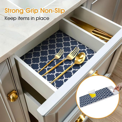 Shelf and Drawer Liner for Kitchen Cabinets Non-Adhesive, Strong Grip Non-Slip - Image 2