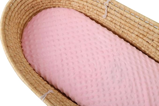 Dot Bassinet Sheet Set 2 Pack Stretch Fitted Cradle Sheets, Ultra Soft - Image 5