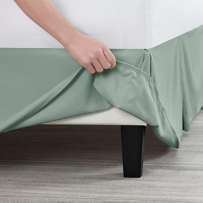 Nestl Sage Green Bed Skirt Queen Size - Image 5