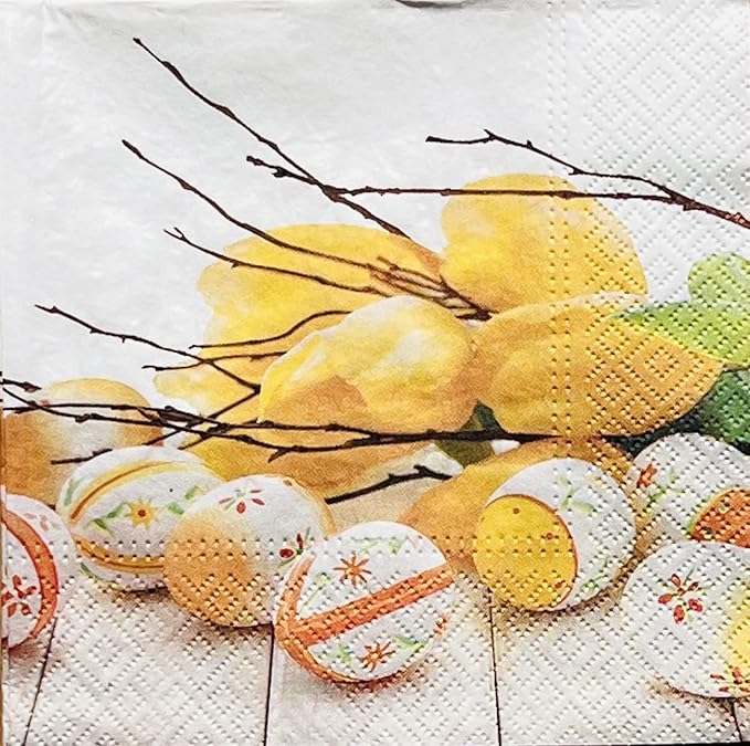 AM Decor Easter Luncheon Paper Napkins 20-Count Dinner Paper Napkins by Importer+AM
