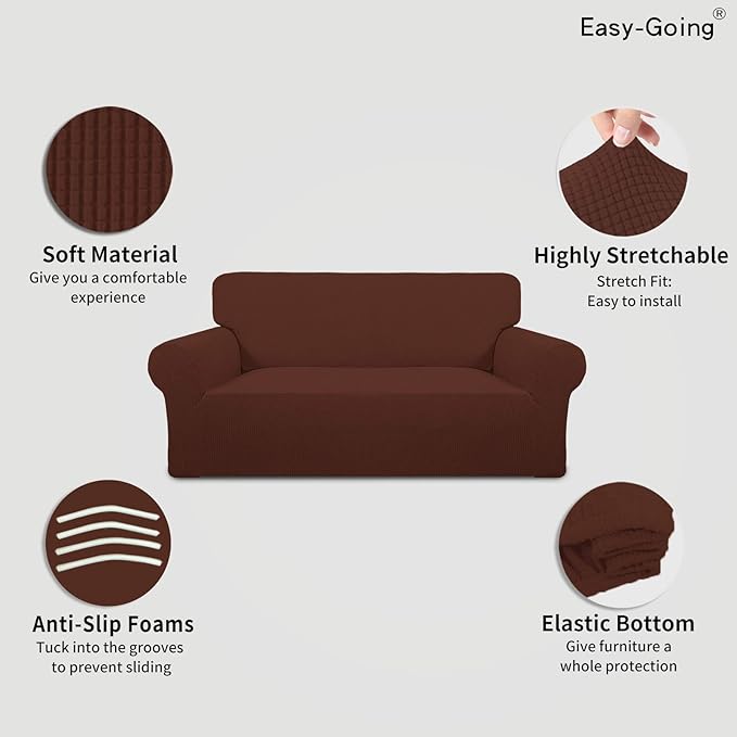 Easy-Going Stretch Oversized Loveseat Slipcover 1-Piece Sofa Cover Furniture - Image 3