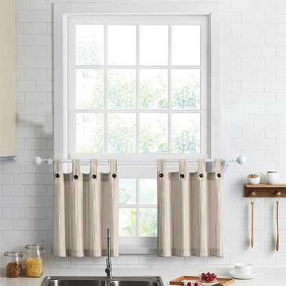 July Joy Cotton Tier Curtains 24 Inches Long Country Kitchen Curtains Tab Top by JulyJoyColorfulHomeCurtains