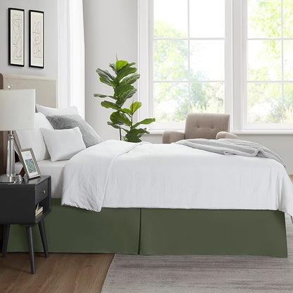 Nestl Olive Green Bed Skirt Queen Size - Image 7