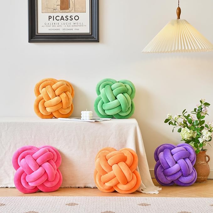 Xuyier Knot Pillow Ball, Decorative Throw Pillows - Image 3