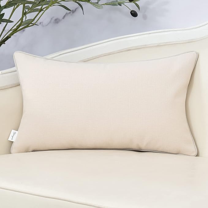 Yangest Patchwork Pillow Cover 12x20 Inch Luxury Cotton and Linen Cushion Cover - Image 2