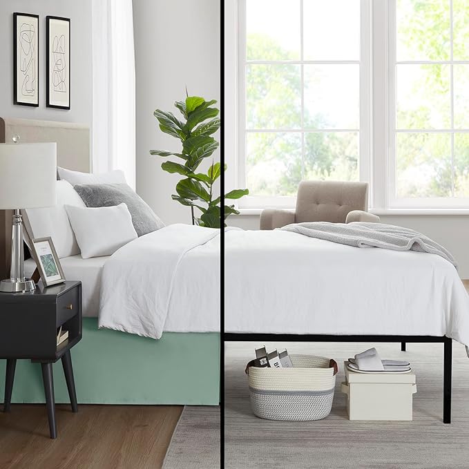 Nestl Sage Green Twin Bed Skirt - Image 6