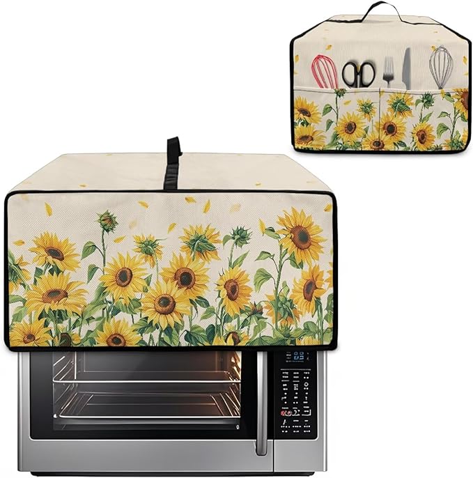 Convection Oven Cover with Storage Pockets, Dust-Proof Small Appliance Protector - Image 2