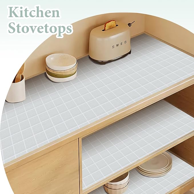 Drawer and Shelf Liner for Kitchen Cabinet: 12 in X 20 Ft Non Slip Waterproof - Image 3