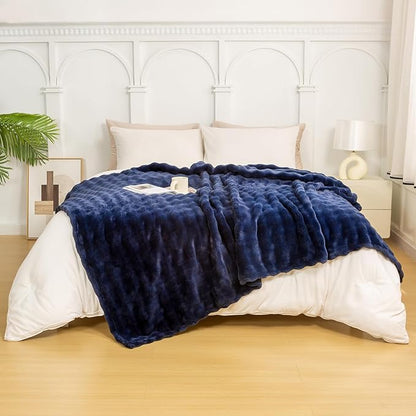 YUSOKI Luxury 3D Bubble Throw Blanket 2lb, All Ages, Home Decoration - Image 4