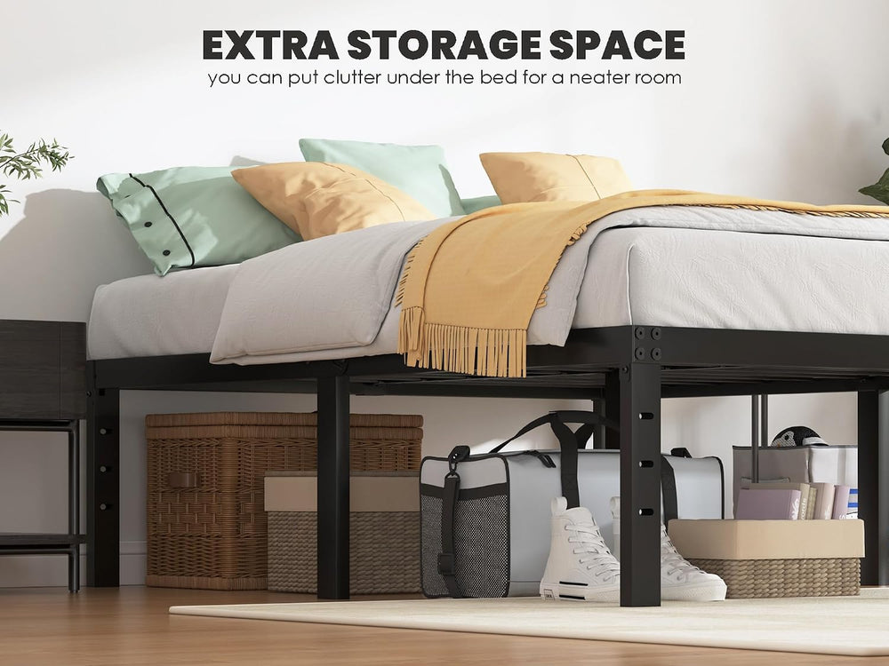 QEROMY Full Size Bed Frame - 18 in Sturdy Platform Bed Frame Full