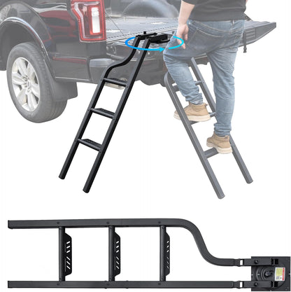 rotatable universal pickup truck tailgate ladder, 600-lb capacity, main product view