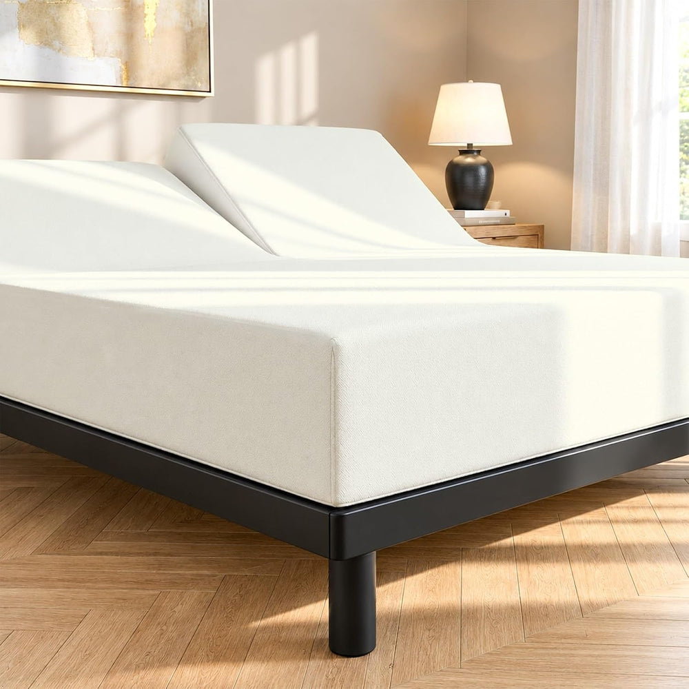 1 Piece Top Split King Fitted Sheet for Adjustable beds, 34" Split, Ivory