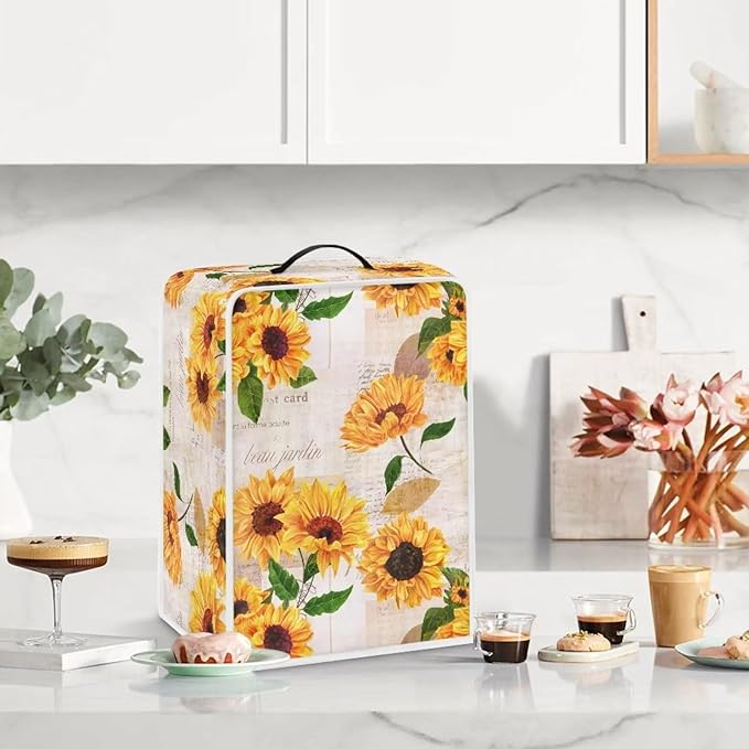 Mumeson Vintage Sunflower Coffee Maker Blender Dust Protection Washable - Image 2