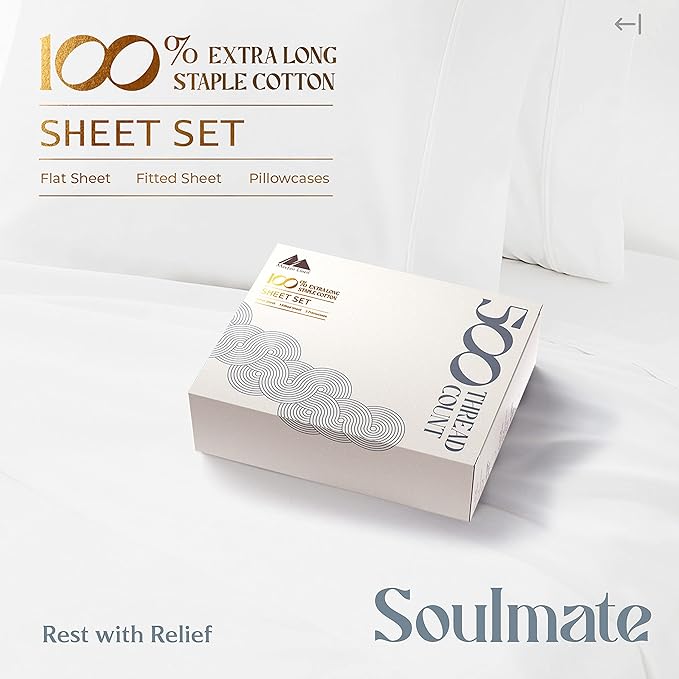 Mayfair Linen 100% Egyptian Cotton Split King Sheets Sets - Image 3