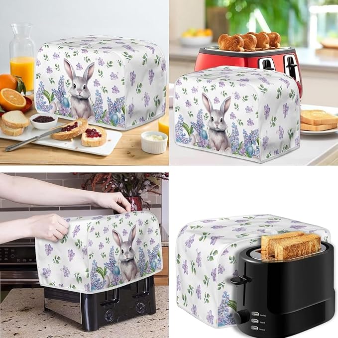 Easter Day Decoration Cute Rabbit Kitchen Appliance Covers Set - Image 2
