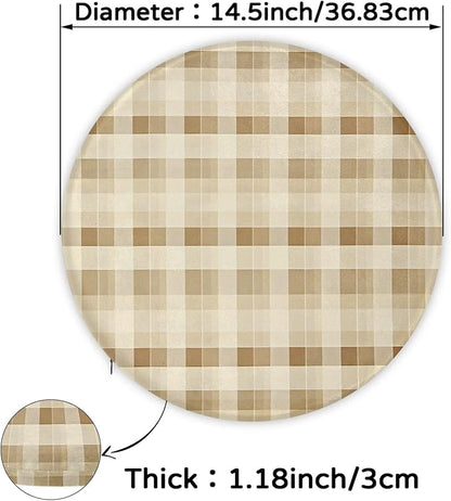 Farmhouse Check Foam Padded Seat Cushion - Image 3