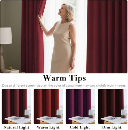 H.VERSAILTEX Linen Blackout Curtain 96 Inches Long - Image 7