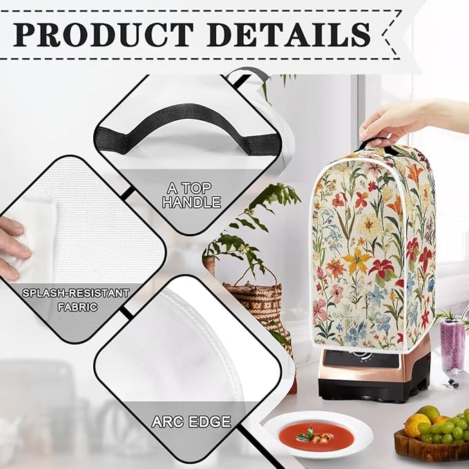 Food Processor Cover Blender Covers Kitchen Appliance Accessories Decor - Image 4