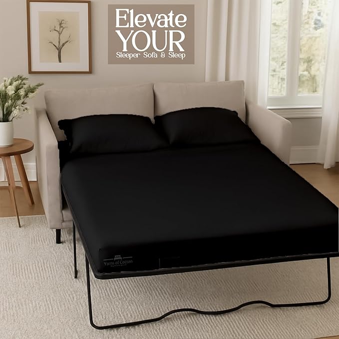 Sleeper Sofa 4 Piece Bed Sheet Set Premium Quality 100% Cotton 500 Thread Count - Image 4