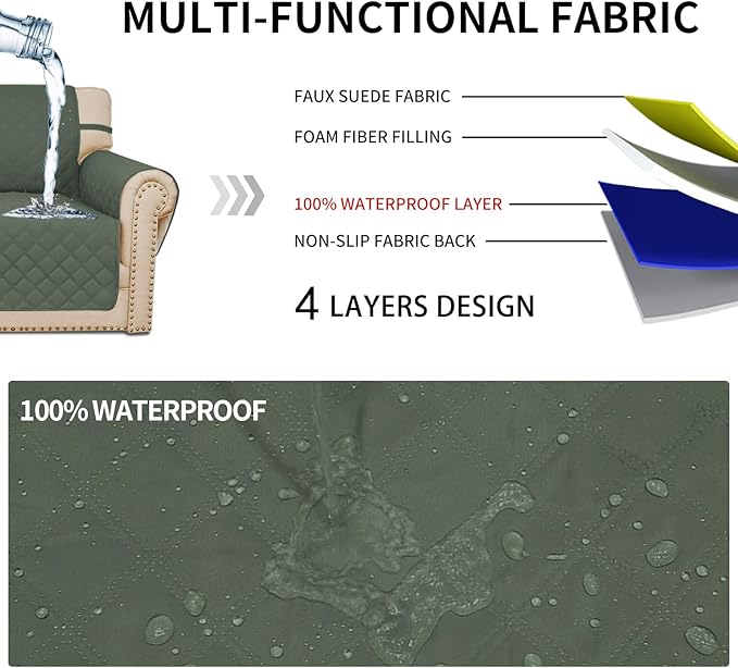 Easy-Going Waterproof Oversized Loveseat Covers Leakproof Couch Cover - Image 3