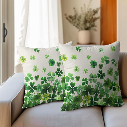 Lucky Clover Shamrocks Throw Pillow Covers St. Patrick's Day Pillowcase - Image 6