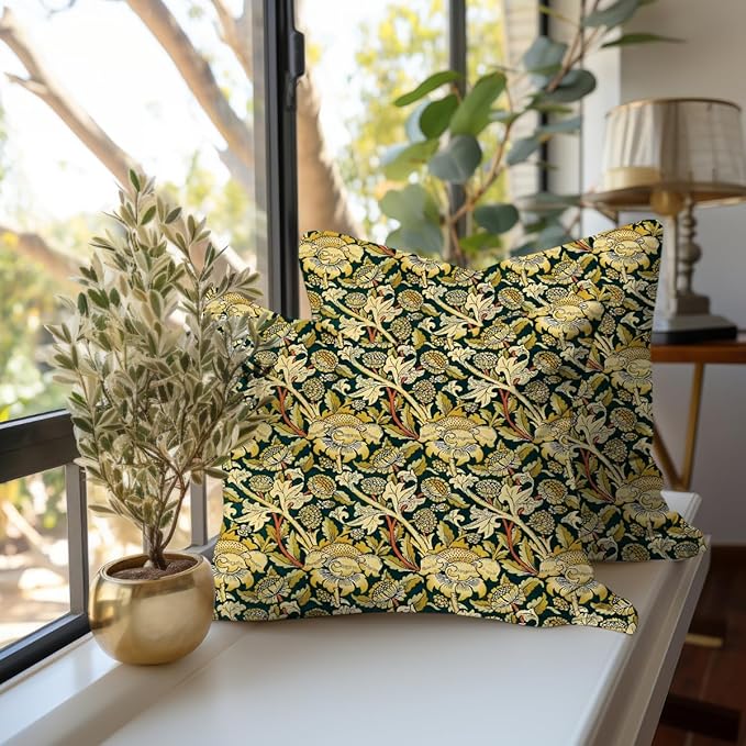 Vintage Flowers Throw Pillow Covers, Pillow Covers 18x18, Retro Botanical - Image 4