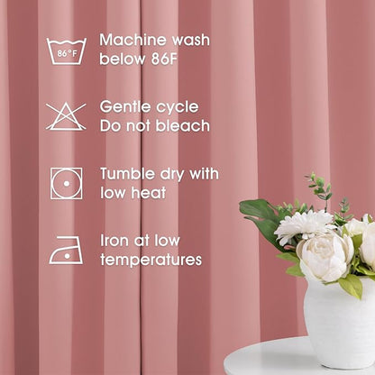 HOMEIDEAS Coral Blackout Curtains - Image 5