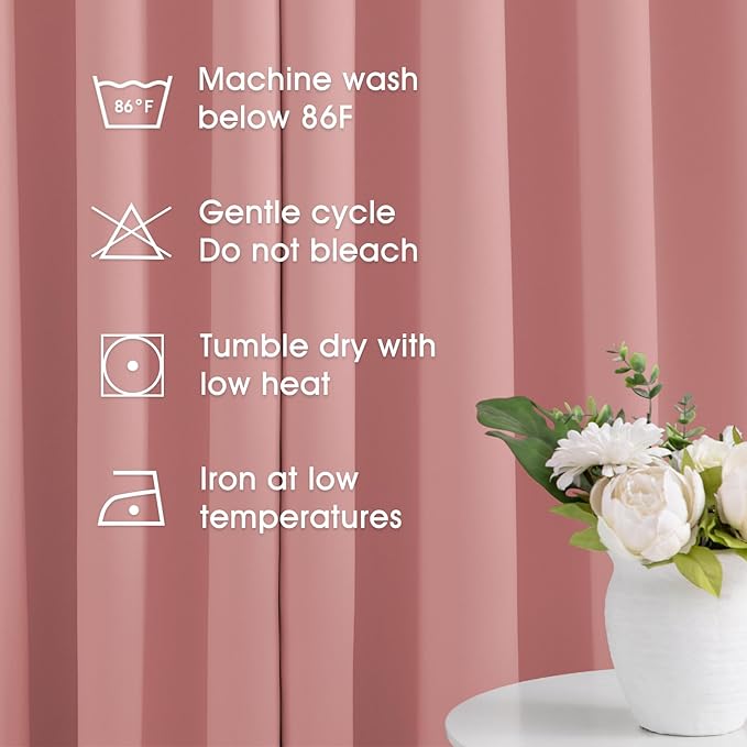HOMEIDEAS Coral Blackout Curtains - Image 5