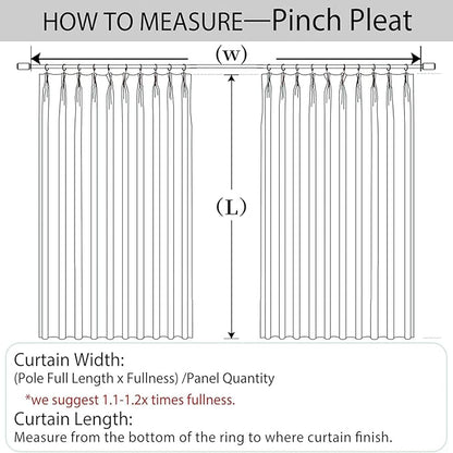 Macochico Pinch Pleated 100% Blackout Curtains Sand Beige Linen Curtains - Image 6