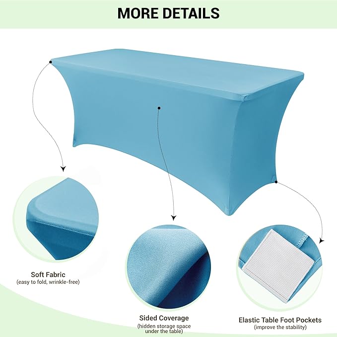 Obstal 6ft Stretch Spandex Table Cover - Image 3