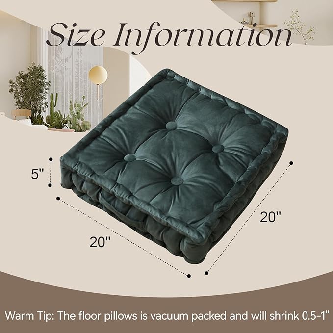 Square Floor Pillows, Large Floor Cushion - Image 7