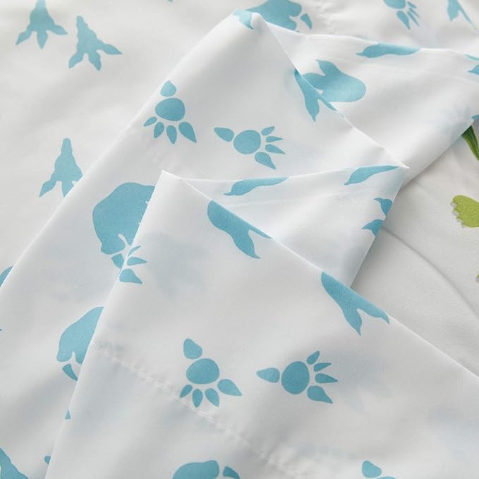 4 Pieces Toddler Bedding Set Dinosaur White - Image 7
