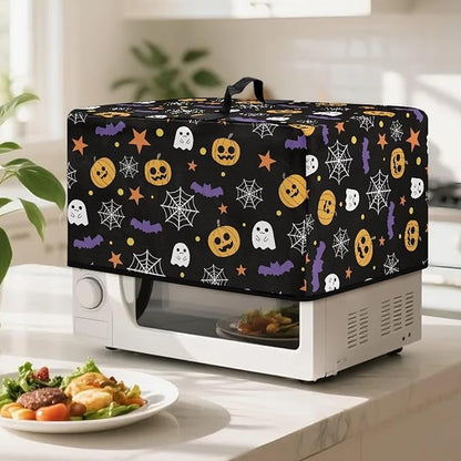 Microwave Ovens Dust Cover, Halloween Spiderweb Polyester Waterproof Countertop - Image 3