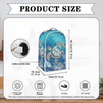 Talayituse Turtle Water Plants Print Blender Dust Cover, Fingerprint Protection - Image 6