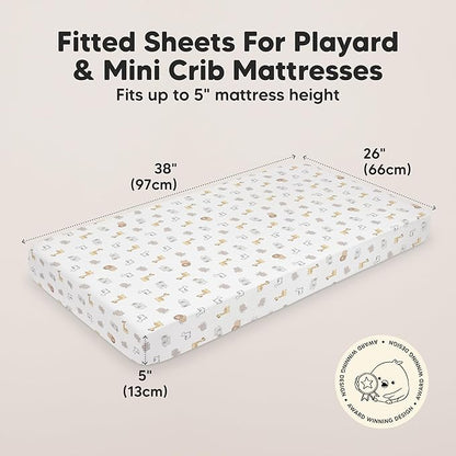 2-Pack Mini Crib Sheets Fitted - Image 3