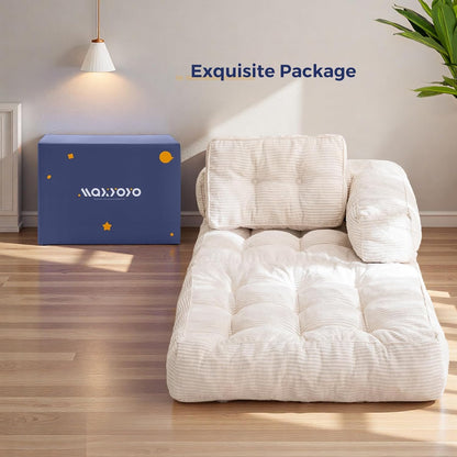maxyoyo folding sofa bed, convertible chair bed with on a desk or shelf