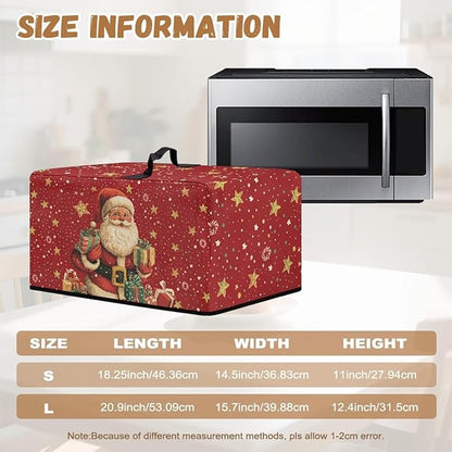 Microwave Oven Cover, Christmas Santa Claus Anti-Scratch Deep Fryer Cover - Image 6