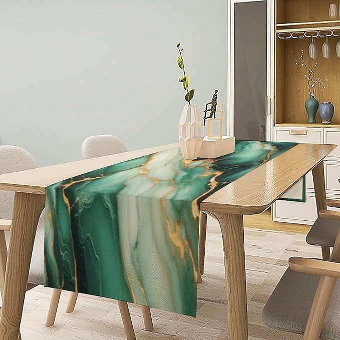 Marble Print Table Runner, Modern Fashion Style Abstract Table Runner - Image 7