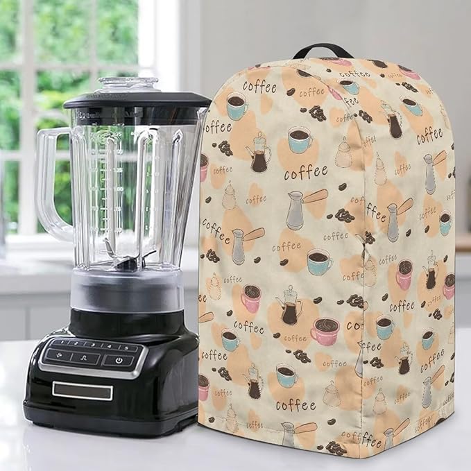 Coffee Theme Coffee Machine Dust Cover Mixer Hood Cover Blender Covers by Unknown