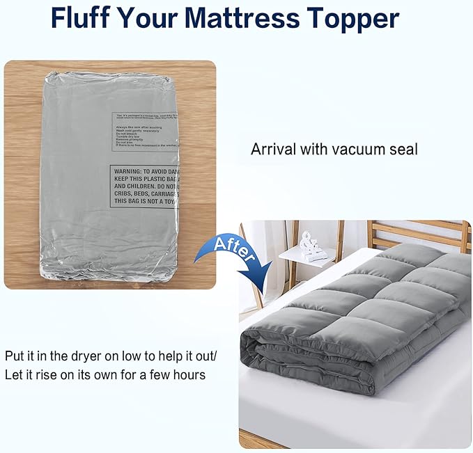 SOPAT Mattress Topper Cal King Size Extra Thick Mattress Pad 8-21" Deep Pocket - Image 7