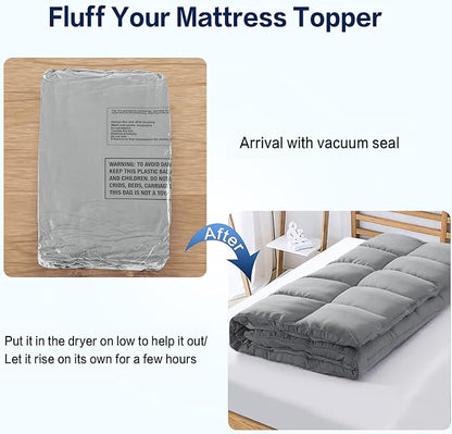 SOPAT Mattress Topper King Size Extra Thick Mattress Pad 8-21" Deep Pocket Soft - Image 7